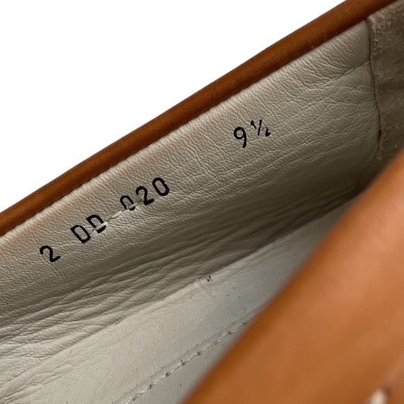 Prada Men\'s Cream & Cognac Leather Loafers Size 9 1/2